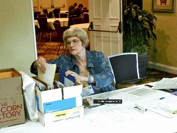Natalie at registration