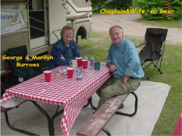 George & Marilyn Burrows: Chaplain & Wife, no beer