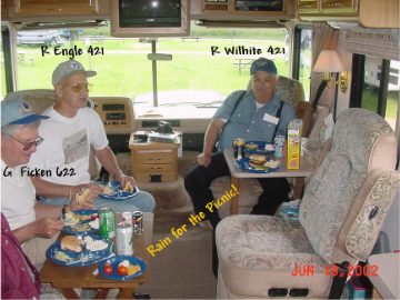 Rain for the Picnic! G Ficken 622, R Engle 421, R Wilhite 421