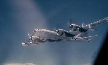 Resting 4 Engine over Wake Island 1959